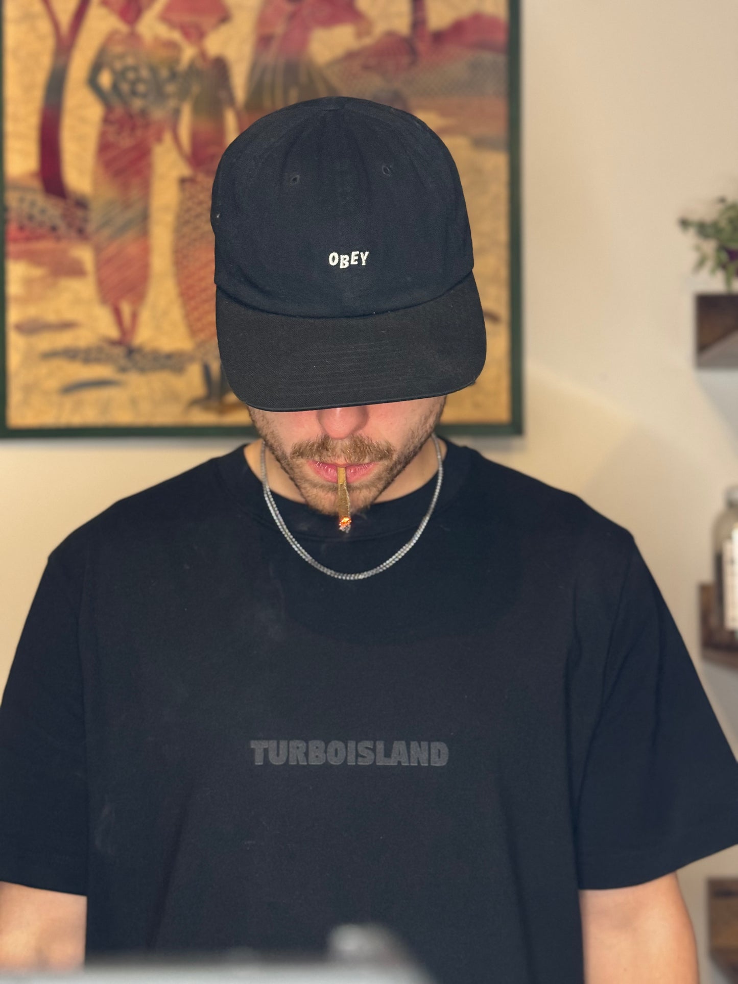 Heavyweight TurboIsland Tee 2.0 [Black on Black]